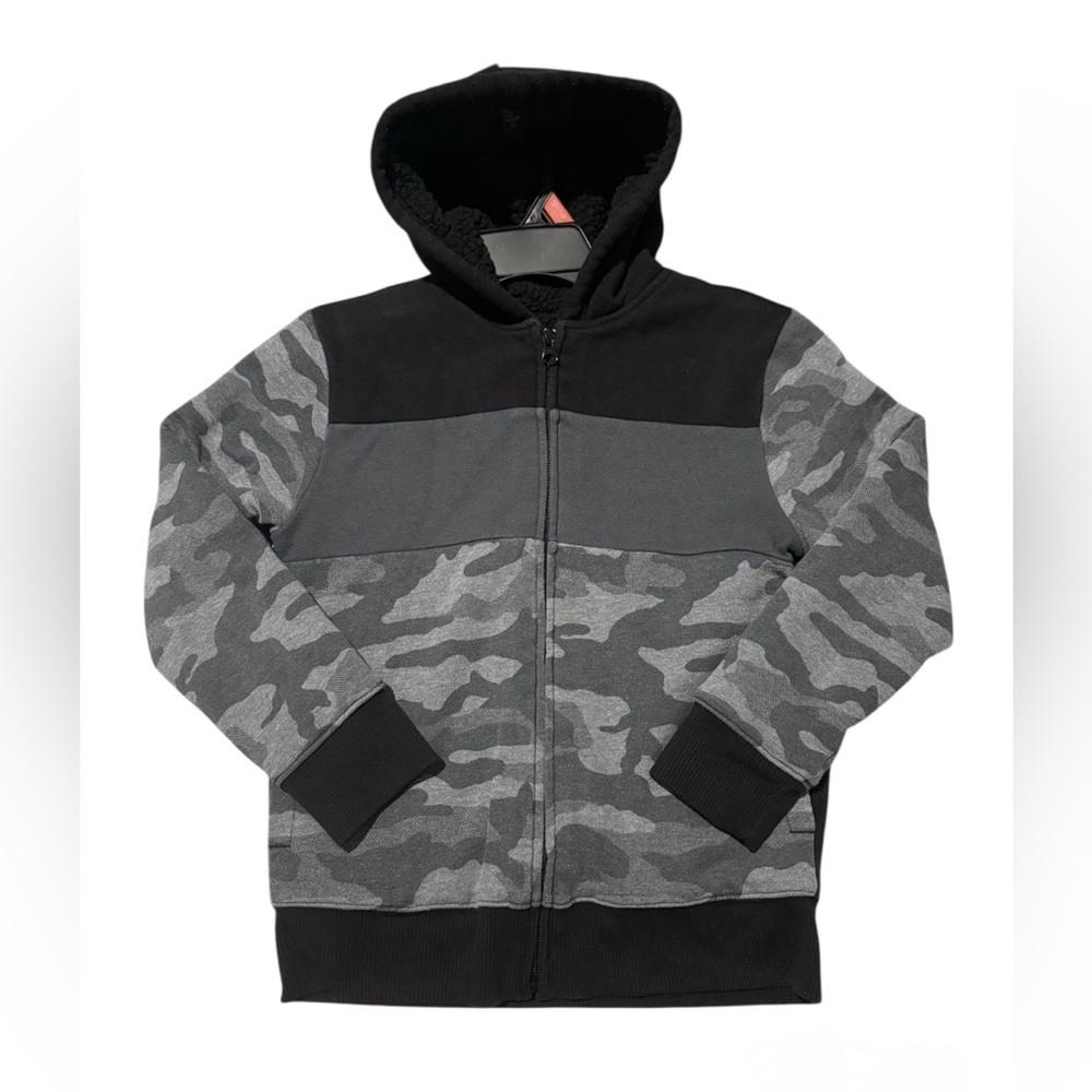 Children’s Place Black and Gray Camo Hoodie
